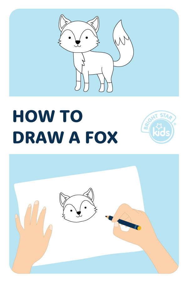 How To Draw A Fox For Kids - Bright Star Kids Easy Drawing For Kids